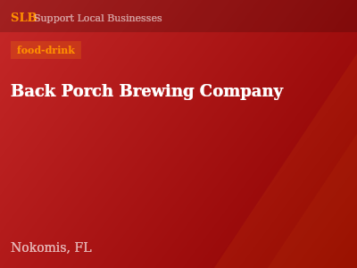 Back Porch Brewing Company — food-drink in Nokomis, FL