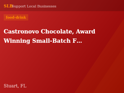 Castronovo Chocolate, Award Winning Small-Batch Fine Luxury Chocolate Made from Bean to Bar — food-drink in Stuart, FL