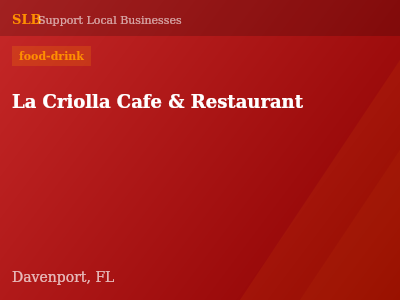 La Criolla Cafe & Restaurant — food-drink in Davenport, FL
