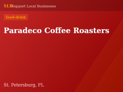Paradeco Coffee Roasters — food-drink in St. Petersburg, FL