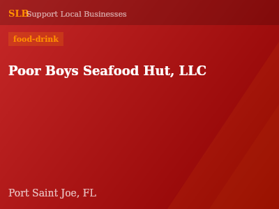 Poor Boys Seafood Hut, LLC — food-drink in Port Saint Joe, FL