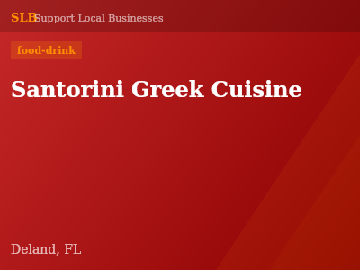 Santorini Greek Cuisine — food-drink in Deland, FL