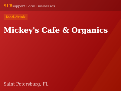 Mickey's Cafe & Organics — food-drink in Saint Petersburg, FL