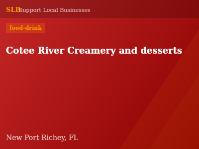 Cotee River Creamery and desserts — food-drink in New Port Richey, FL