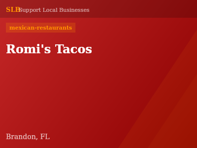 Romi's Tacos — mexican-restaurants in Brandon, FL