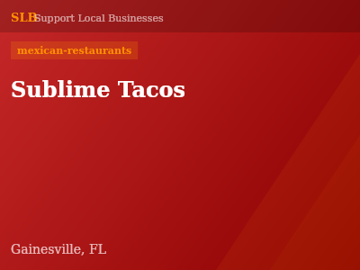 Sublime Tacos — mexican-restaurants in Gainesville, FL