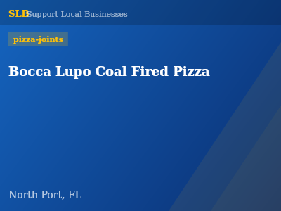 Bocca Lupo Coal Fired Pizza — pizza-joints in North Port, FL