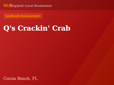 Q's Crackin' Crab — seafood-restaurants in Cocoa Beach, FL