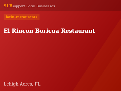 El Rincon Boricua Restaurant — latin-restaurants in Lehigh Acres, FL