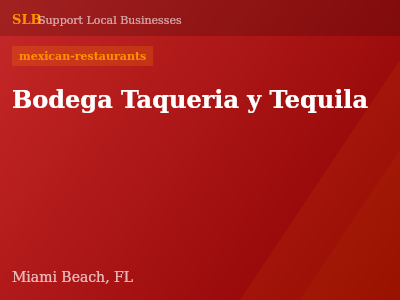 Bodega Taqueria y Tequila — mexican-restaurants in Miami Beach, FL