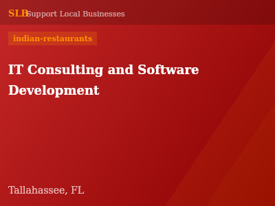 IT Consulting and Software Development — indian-restaurants in Tallahassee, FL