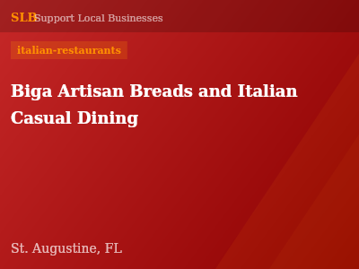 Biga Artisan Breads and Italian Casual Dining — italian-restaurants in St. Augustine, FL