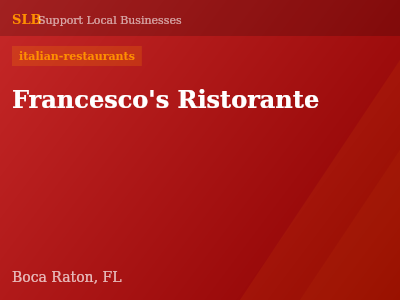 Francesco's Ristorante — italian-restaurants in Boca Raton, FL