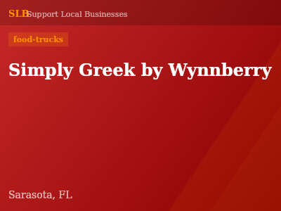 Simply Greek by Wynnberry — food-trucks in Sarasota, FL