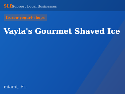 Vayla's Gourmet Shaved Ice — frozen-yogurt-shops in miami, FL