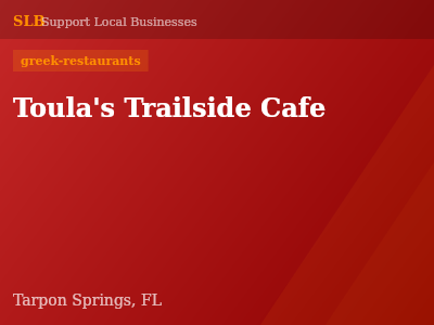 Toula's Trailside Cafe — greek-restaurants in Tarpon Springs, FL