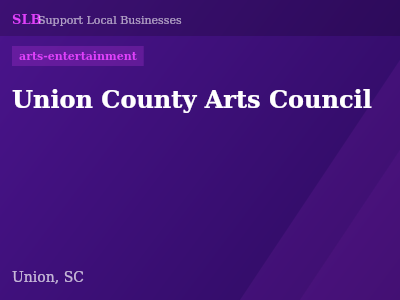 Union County Arts Council — arts-entertainment in Union, SC