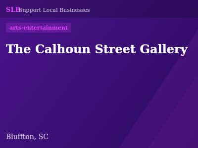 The Calhoun Street Gallery — arts-entertainment in Bluffton, SC