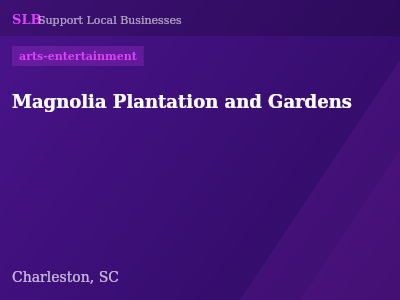 Magnolia Plantation and Gardens — arts-entertainment in Charleston, SC