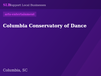 Columbia Conservatory of Dance — arts-entertainment in Columbia, SC