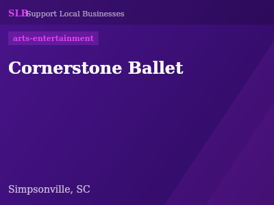 Cornerstone Ballet — arts-entertainment in Simpsonville, SC