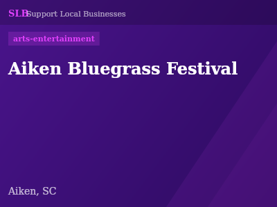 Aiken Bluegrass Festival — arts-entertainment in Aiken, SC