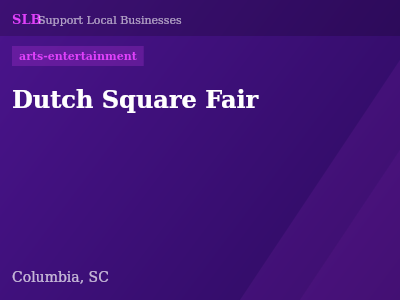 Dutch Square Fair — arts-entertainment in Columbia, SC