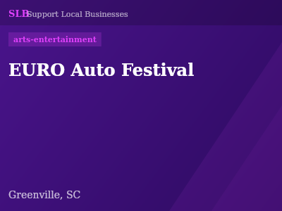 EURO Auto Festival — arts-entertainment in Greenville, SC
