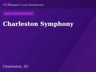 Charleston Symphony — arts-entertainment in Charleston, SC