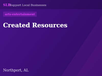 Created Resources — arts-entertainment in Northport, AL