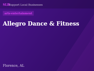 Allegro Dance & Fitness — arts-entertainment in Florence, AL
