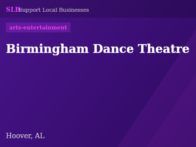 Birmingham Dance Theatre — arts-entertainment in Hoover, AL