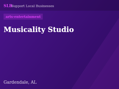 Musicality Studio — arts-entertainment in Gardendale, AL
