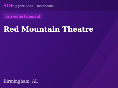 Red Mountain Theatre — arts-entertainment in Birmingham, AL
