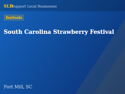 South Carolina Strawberry Festival — festivals in Fort Mill, SC
