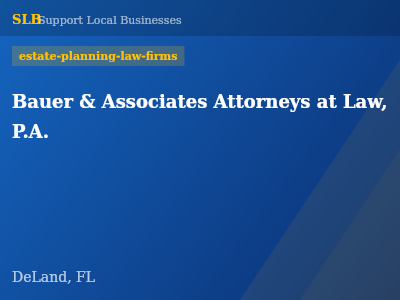 Bauer & Associates Attorneys at Law, P.A. — estate-planning-law-firms in DeLand, FL