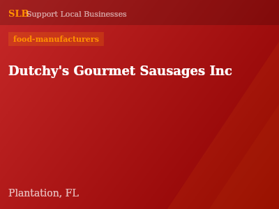 Dutchy's Gourmet Sausages Inc — food-manufacturers in Plantation, FL