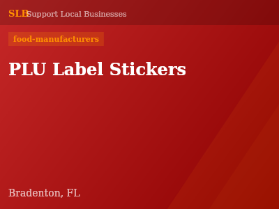 PLU Label Stickers — food-manufacturers in Bradenton, FL