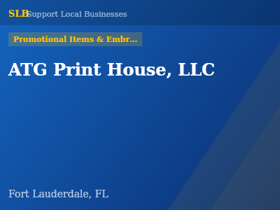 ATG Print House, LLC — Promotional Items & Embroiderers in Fort Lauderdale, FL