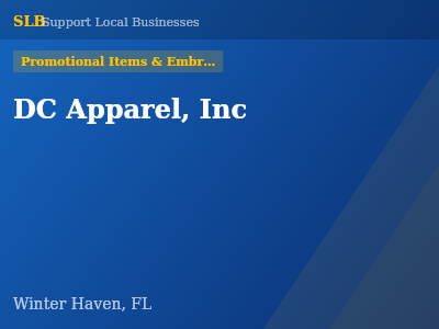 DC Apparel, Inc — Promotional Items & Embroiderers in Winter Haven, FL