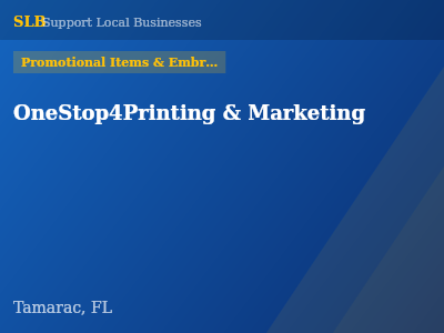 OneStop4Printing & Marketing — Promotional Items & Embroiderers in Tamarac, FL