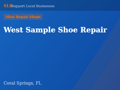 West Sample Shoe Repair — Shoe Repair Shops in Coral Springs, FL