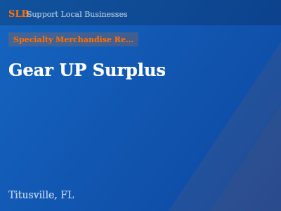 Gear UP Surplus — Specialty Merchandise Retailers in Titusville, FL