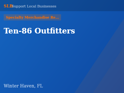 Ten-86 Outfitters — Specialty Merchandise Retailers in Winter Haven, FL