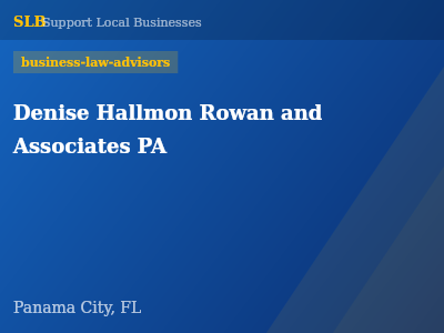 Denise Hallmon Rowan and Associates PA — business-law-advisors in Panama City, FL