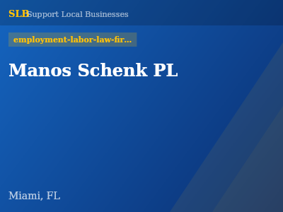Manos Schenk PL — employment-labor-law-firms in Miami, FL
