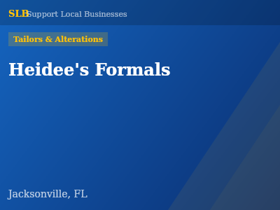 Heidee's Formals — Tailors & Alterations in Jacksonville, FL