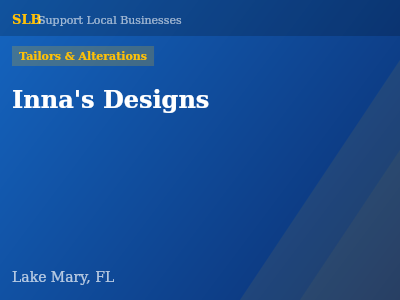 Inna's Designs — Tailors & Alterations in Lake Mary, FL