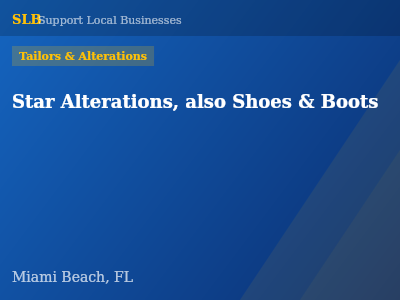 Star Alterations, also Shoes & Boots — Tailors & Alterations in Miami Beach, FL