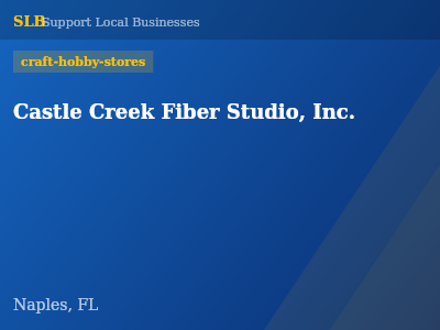 Castle Creek Fiber Studio, Inc. — craft-hobby-stores in Naples, FL